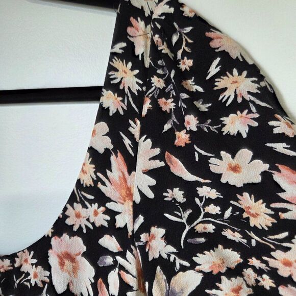 EUC AMERICAN EAGLE OUTFITTERS FLORAL DEEP SCOOP NECK BABYDOLL DRESS SIZE M - Picture 9 of 16